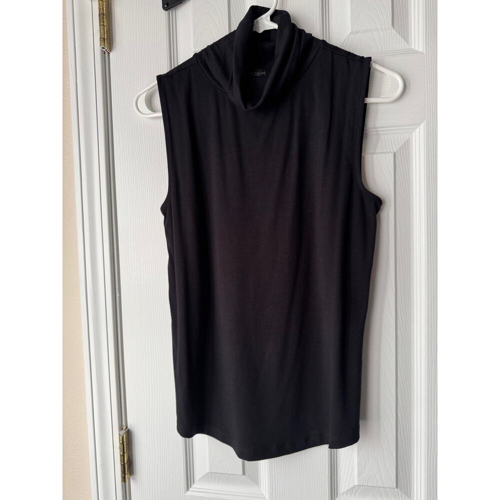 Ann‎ Taylor Factory Women's Turtleneck M Black Classic Knit